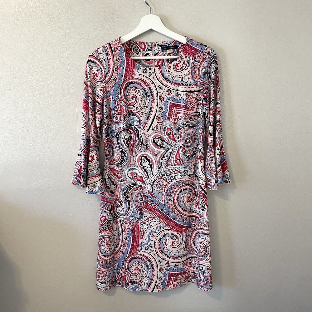 Tommy Hilfiger Women's Paisley Classic Dress Size 4 Sheath